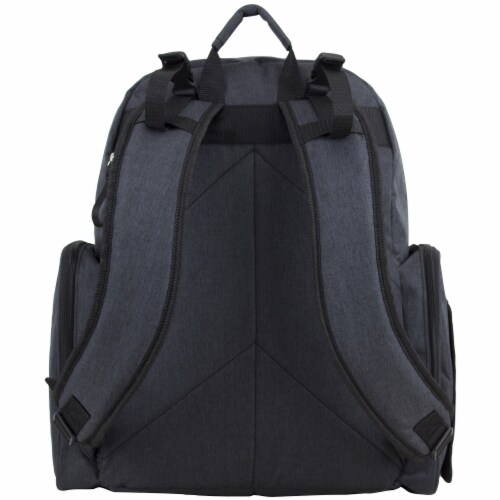 Bodhi Baby Bond Street Diaper Backpack - Black Chambray Perspective: back