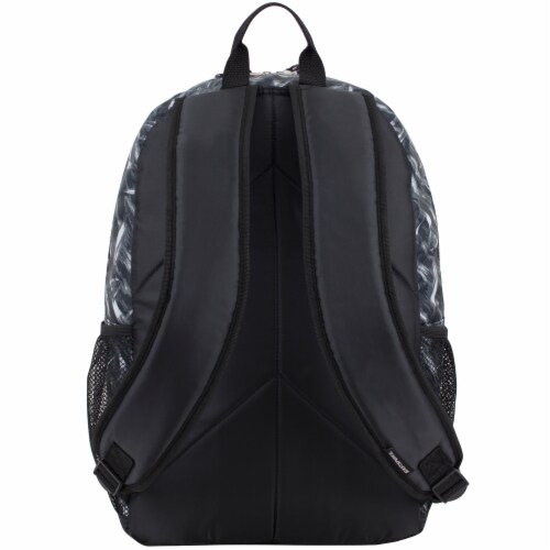 Fuel Triple Decker Backpack - Black/White/Lavender Perspective: back