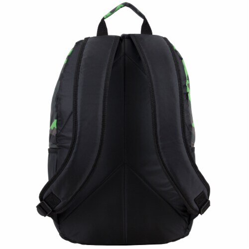 Fuel Deluxe Backpack/Lunch Bag Combo - Green/Black Perspective: back