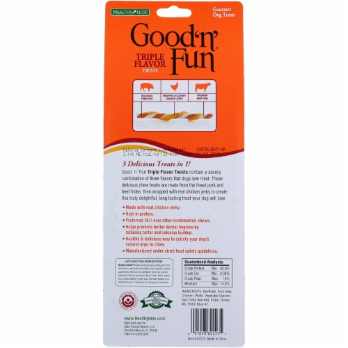 Healthy Hide Good'n'Fun® Triple Flavor Dog Twists Perspective: back