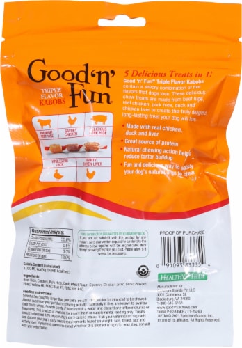 Healthy Hide® Good 'N' Fun™ Triple Flavor Kabob Dog Treats Perspective: back