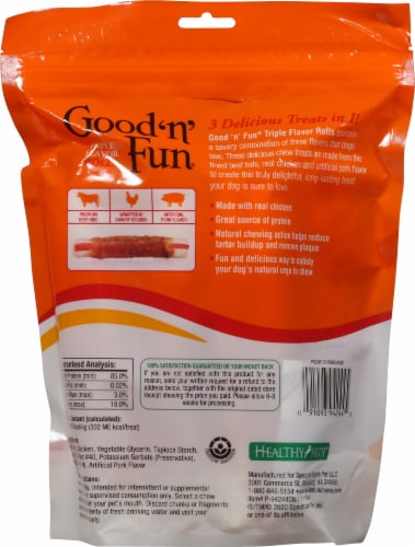 Good 'n' Fun® Triple Flavor Rolls Perspective: back