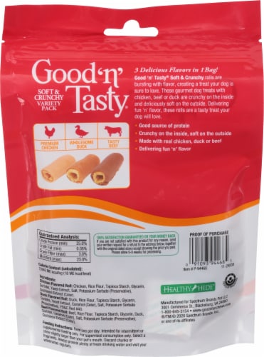 Good 'n' Tasty® Soft & Crunch Variety Pack Dog Treats Perspective: back