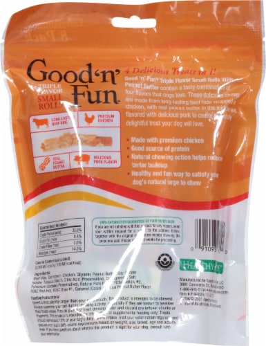 Good 'n' Fun Triple Flavor Dog Treats Perspective: back
