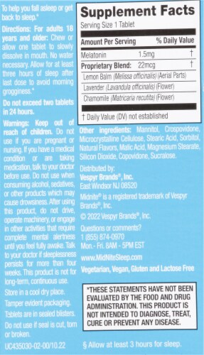 MidNite® Low Dose Back to Sleep Dietary Supplement Perspective: back
