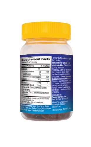 MidNite® Melatonin Deep Sleep Extra Strength Gummies Perspective: back