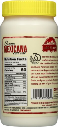Los Altos® Crema Mexicana Sour Cream Perspective: back