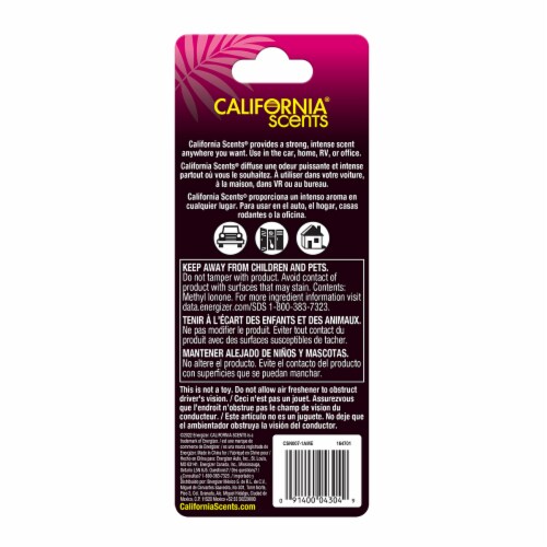 California Scents® Novelty Hanging Sandal Coronado Cherry™ Car Air Freshener Perspective: back