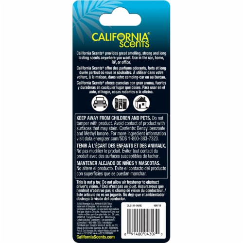 California Scents® Novelty Hanging Lei California Clean™ Car Air Freshener Perspective: back