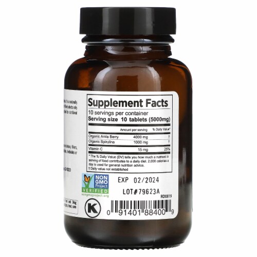 Pure Planet Organic Amla Plus - 100 Tablets Perspective: back