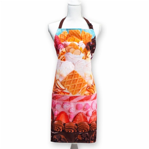 Springbok Icing on the Cake Adjustable Kitchen Apron, Oven Mitt and Pot Holder Set Perspective: back