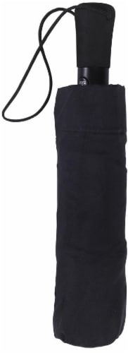 ShedRain Windjammer® Vented Auto-Open and Auto-Close Compact Umbrella - Black Perspective: back