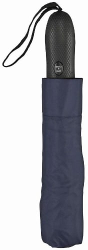ShedRain Windjammer® Auto-Open and Auto-Close Compact Umbrella - Navy Blue Perspective: back