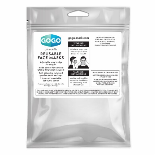 GoGo Clip-IT-ON Youth Girls Face Mask Perspective: back