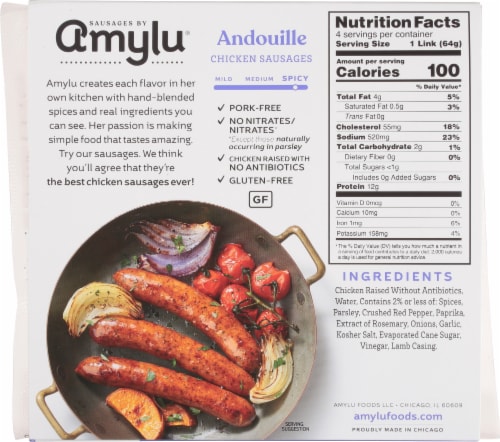 Sausage by AMYLU Andouille Chicken Sausage Perspective: back