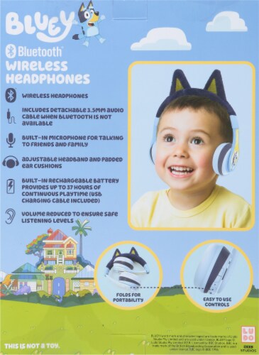 Ekids Bluey Bluetooth Wireless Headphones Perspective: back