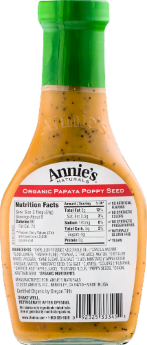 Annie's™ Organic Papaya Poppy Seed Dressing Perspective: back