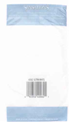 Sensations Ultra Dinner Napkins - 20 Pack - White Perspective: back