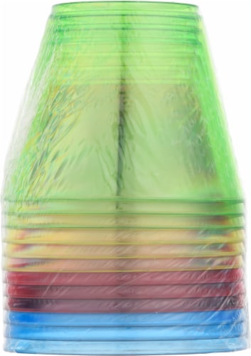 Sensations Plastic Tumbler Glasses - 12 Pack - Assorted Perspective: back
