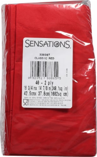 Sensations Red Dinner Paper Napkin 40 ct Perspective: back