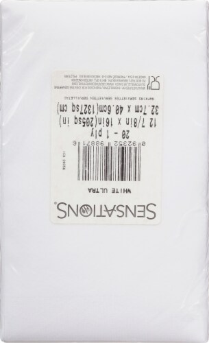Sensations White Dinner Paper Napkin Perspective: back