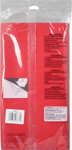 Sensations Plastic Lined Tablecover - Classic Red Perspective: back
