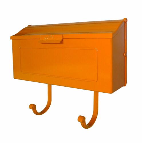 Special Lite Products SHN-1006-ORG Mid Modern Nash Horizontal Mailbox, Orange Perspective: back