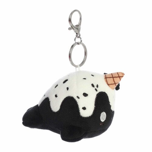 Aurora Mini Black Tasty Peach 4 inches Cookies Cream Nomwhal Keychain Stuffed Animal One Size Smith s Food and Drug
