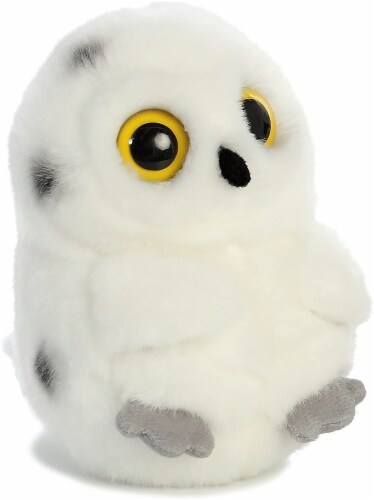 Aurora Mini White Rolly Pet 5 inches Hoot Owl Round Stuffed Animal, One ...