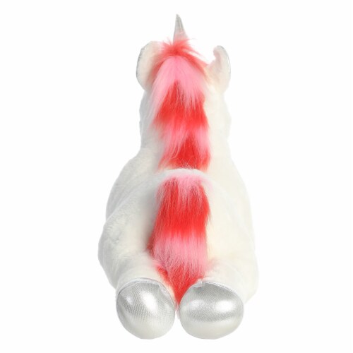 Aurora Large White Super Flopsie 27 inch Velvet Swirls Unicorn Adorable ...