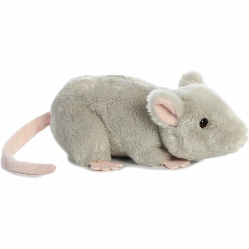Aurora 31731 Mouse Stuffed Animal Plush Toy, 8", Grey Perspective: back
