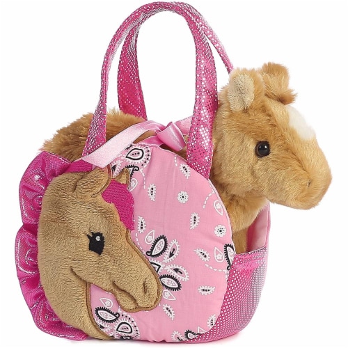 Pretty Pony Fancy Pal Pet Carrier 8" Plush by Aurora - 32766 Perspective: back