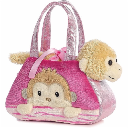 Fancy Pals Peek-A-Boo Monkey 7 Inch Pet Carrier Perspective: back