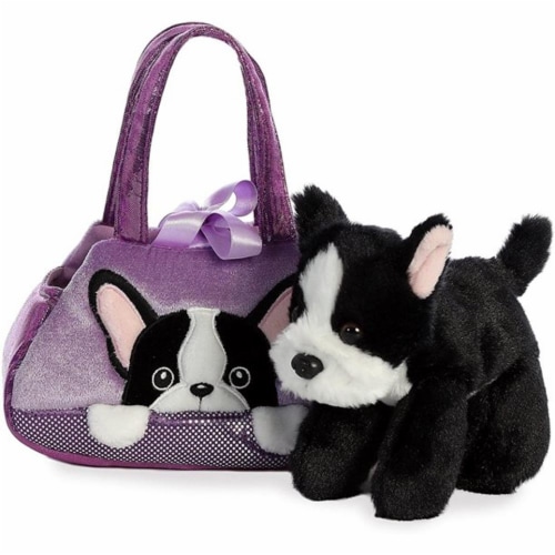 Aurora - Pet Carrier - 7" Peek-A-Boo Plush French Bull Dog Perspective: back
