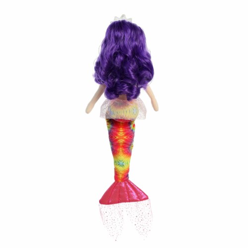 Aurora Large Red Sea Sparkles Tie Dye Sparkles 18 inch Harmony Enchanting Stuffed Doll, One Size ...