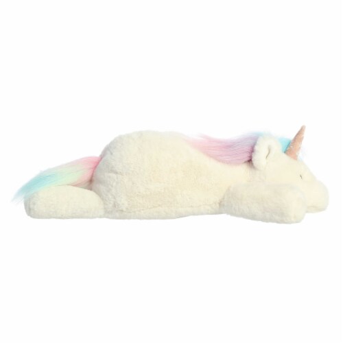 Aurora Large White Snoozles 18 inches Unicorn Laid-back Stuffed Animal ...