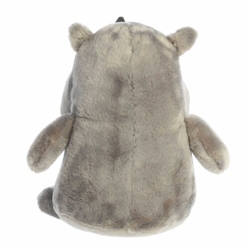 Aurora Medium Gray Happy Hippo and Friends 11 inch Happy Rhino Whimsical Stuffed Animal, One ...