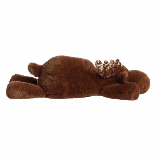 Aurora Large Brown Snoozles 18 inch Moose Laid-back Stuffed Animal, One ...