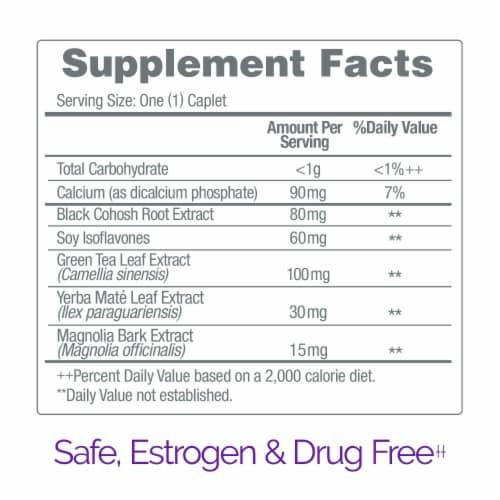 Estroven® Menopause Relief Maximum Strength Caplets Perspective: back