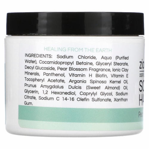 Zion Health Deep Cleansing Scalp & Hair Scrub Pear Blossom with Sea Salt - 4 oz (113 g) Perspective: back