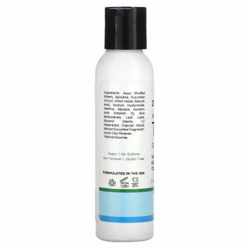 Zion Health Ancient Minerals Toner Cucumber - 4 fl oz (120 ml) Perspective: back