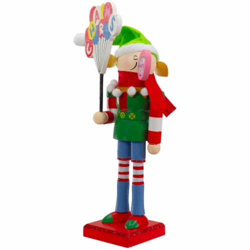 Northlight 11 Tootsie Roll Charms Blow Pop Wooden Christmas Elf Figure Perspective: back