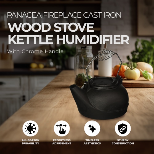 Panacea Open Hearth Kettle Humidifier - Black Perspective: back