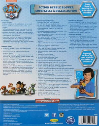 Paw patrol action bubble sales blower