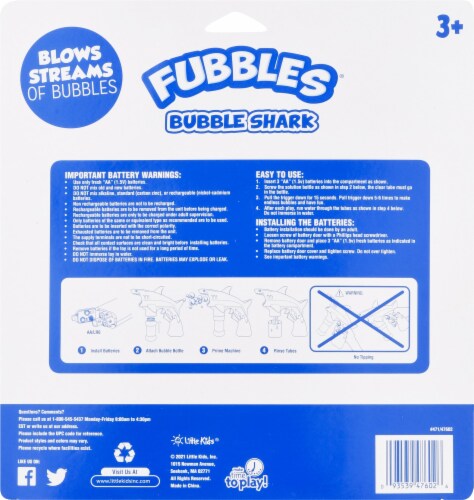 Fubbles® Shark Bubble Blaster Perspective: back