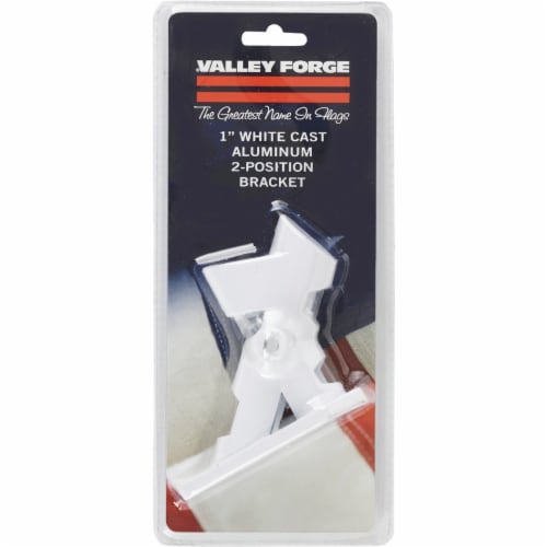 Valley Forge Aluminum Flag Pole Bracket - White Perspective: back