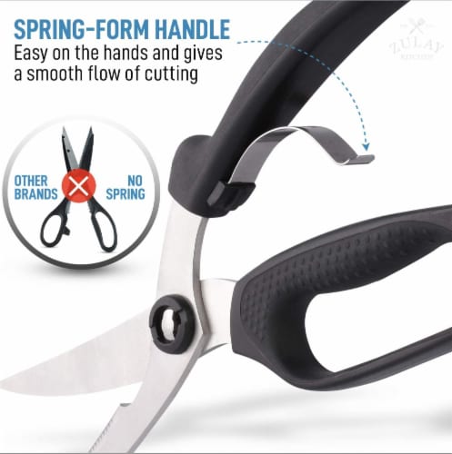 Zulay Kitchen Spring-Loaded Poultry Shears Perspective: back
