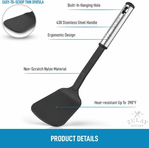 Zulay Kitchen Premium Nylon Spatula (12.5 Inch) Perspective: back