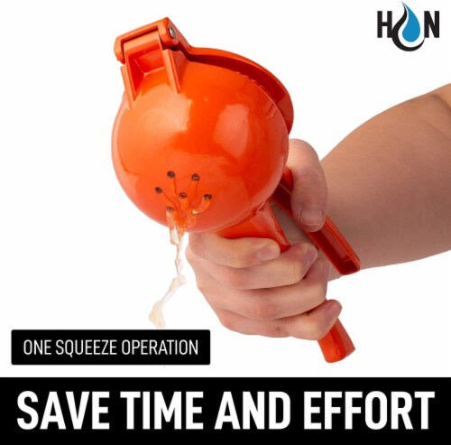 Zulay Kitchen Hydration Nation Lemon Squeezer - Orange Perspective: back