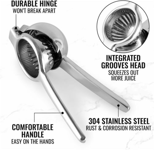 Zulay Kitchen Extra Large Heavy Duty Stainless Steel Lemon Squeezer Perspective: back